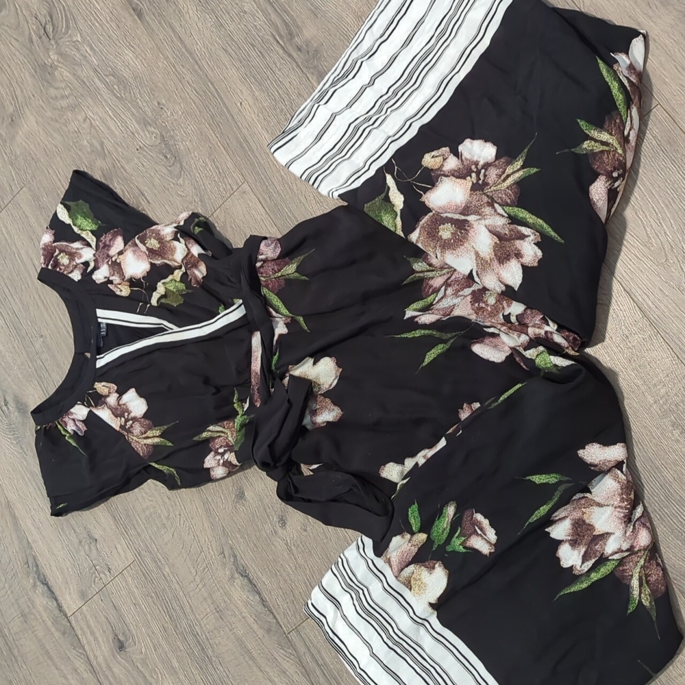 Maeve by Anthropologie floral wide leg jumpsuit